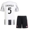 Virallinen pelipaita Juventus Locatelli 5 Koti 2025-26 Lyhythihainen - Lasten ( + Lyhyet housut )